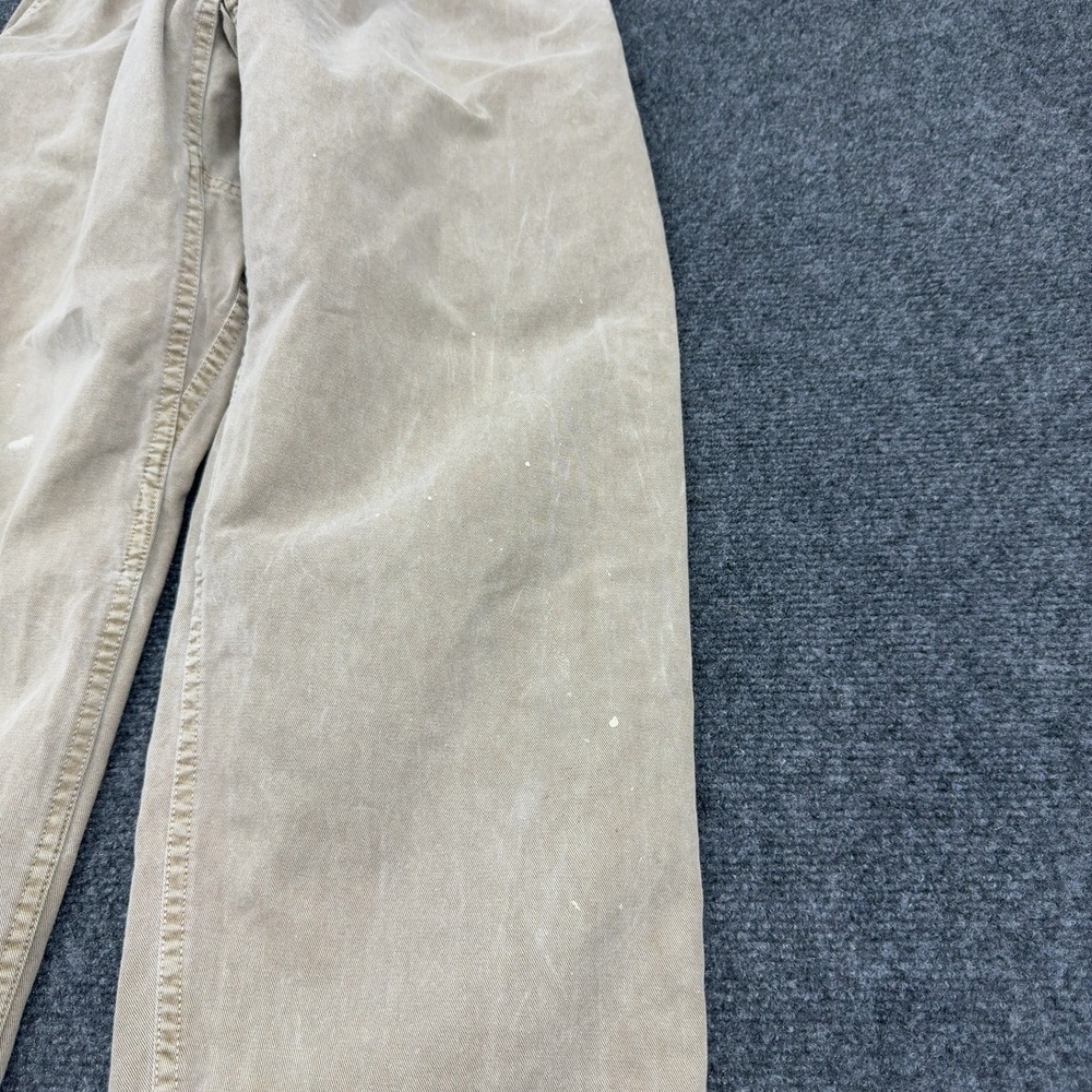 Vintage Gramicci Pants Mens XS Tan Cotton Built-in Belt Gorpcore Workwear Style - Picture 3 of 9